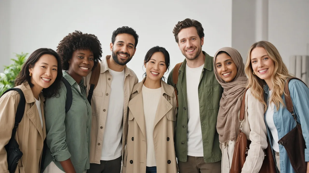 Diverse international applicants — Asian, African, Middle Eastern, and Caucasian professionals